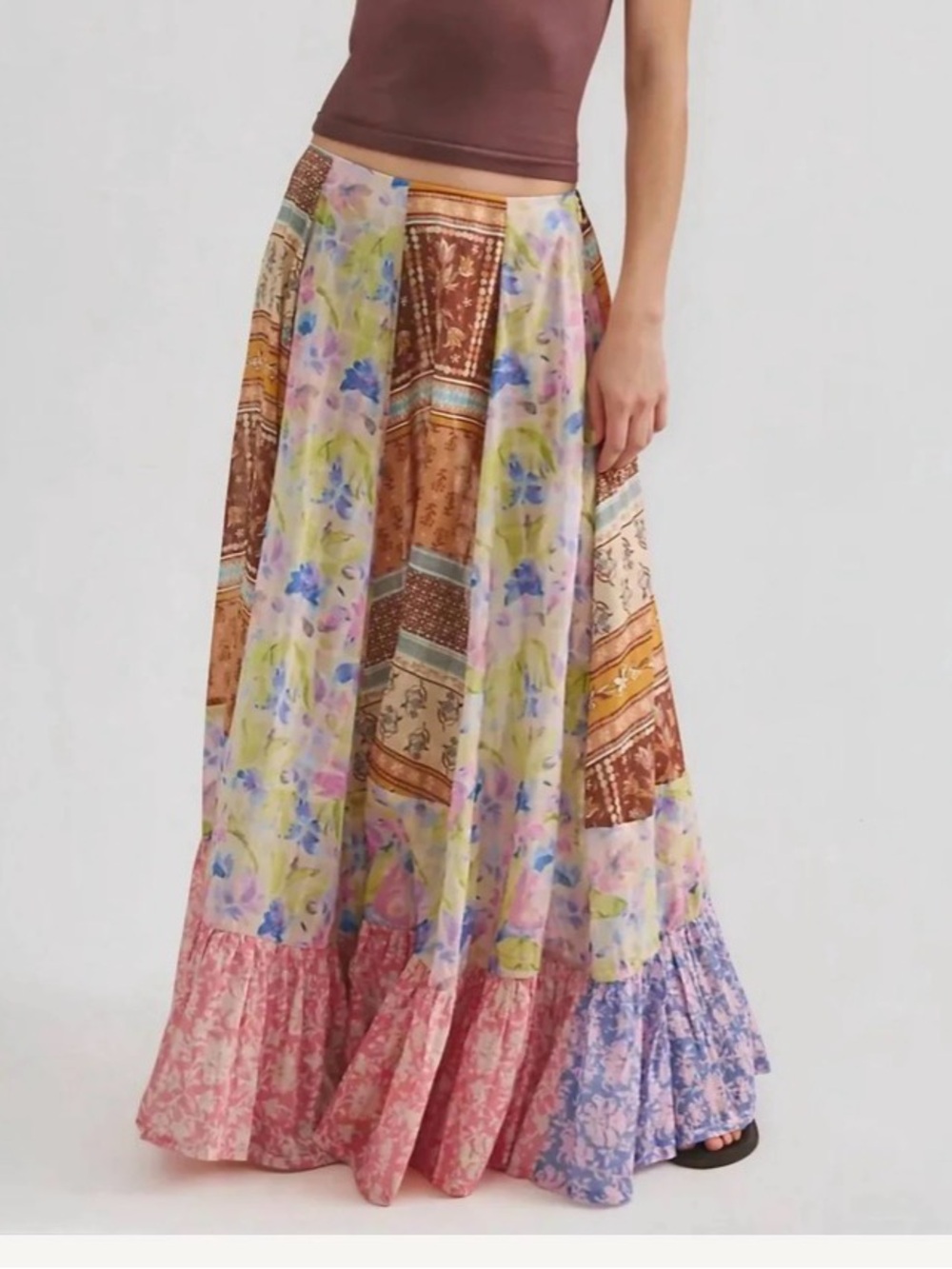 Free People - Santa Eulalia Printed Maxi Skirt NWT SIZE 6 - Picture 2 of 7
